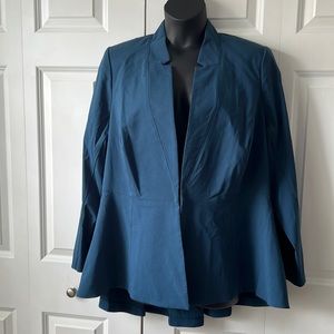 Plus size jacket or blazer in teal